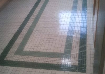 Tile floor after cleaning